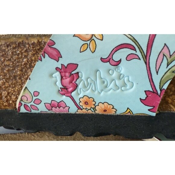 Birkenstock Birki's Floral Pattern Criss Cross Straps Sz 38.50 US 7.5-8 Germany - Picture 11 of 11